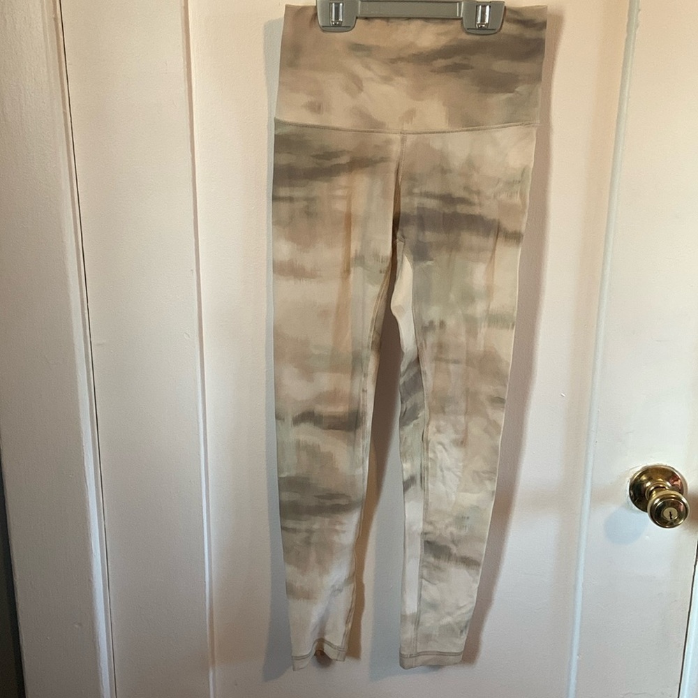 Calia Leggings Womens Large Stay The Path Blue Tie Dye Print High Waisted  7/8‎